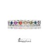 fedina con zirconi multicolore in argento 925