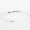 Bracciale Rigido Sottile in Argento inciso