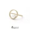 anello contemporaneo a cerchio con perla