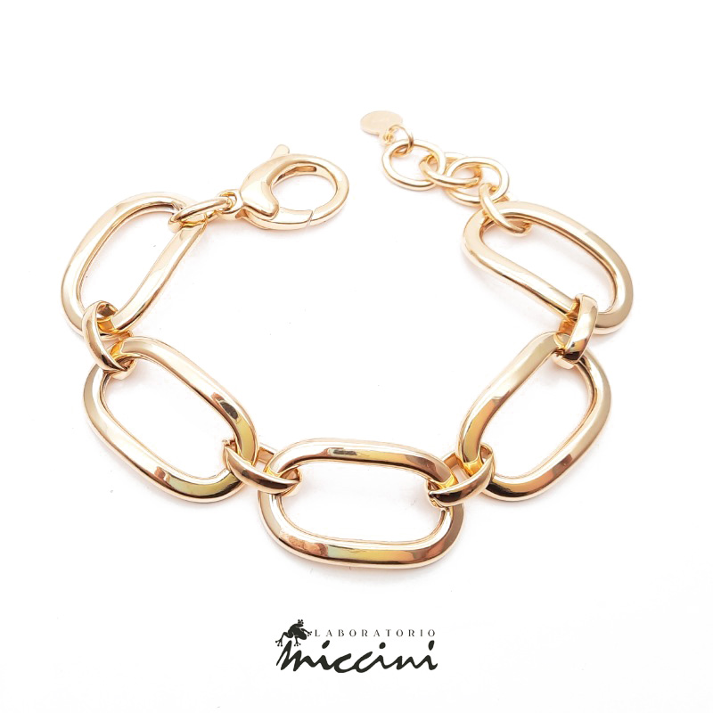bracciale a catena con maglie ovali grandi