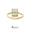 anello con amazzonite rettangolare