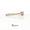 anello fatto a mano con diamante grigio