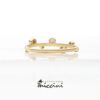 anello con diamanti in oro giallo satinato