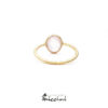 anello con quarzo rosa in argento 925