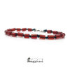 bracciale corniola naturale e cordino blu navy