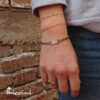 bracciale unisex in argento brunito con piastrina personalizzabile