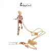 collana con bambino in monopattino realizzata a mano