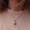collana a pallini con ciondolo a lucchetto