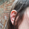 Ear Cuff Argento Rosa e Zirconi