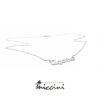 collana girocollo in oro bianco con nome traforato a mano