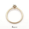 anello in oro bianco naturale con diamante grigio