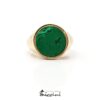 Anello mignolo con malachite