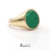 Anello mignolo con malachite