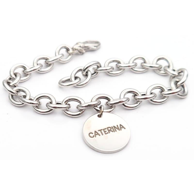 Bracciale Medaglia Personalizzabile in argento