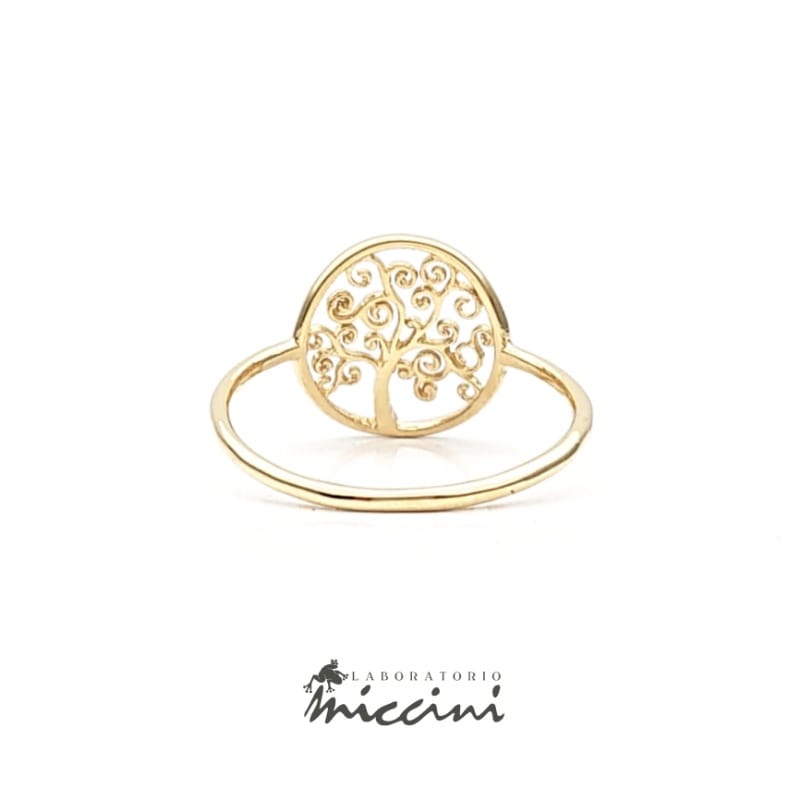 anello in oro raffigurante l'albero della vita