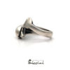 anello delfino in argento brunito
