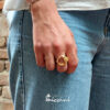 anello romantico in argento con rosa