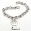 bracciale in arfgento con medaglia da personalizzare con incisione
