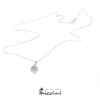 collana in argento 925 con ciondolo in oro bianco