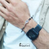 Bracciale da uomo con centrale a forma di racchetta da tennis