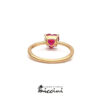 anello in oro giallo con zircone rosso rubino