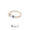 anello con diamante e zaffiro in oro