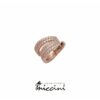 Orecchino Ear cuff in argento rosato con zirconi