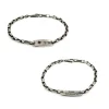 bracciale da uomo ocn diamante nero ed incisione personalizzata