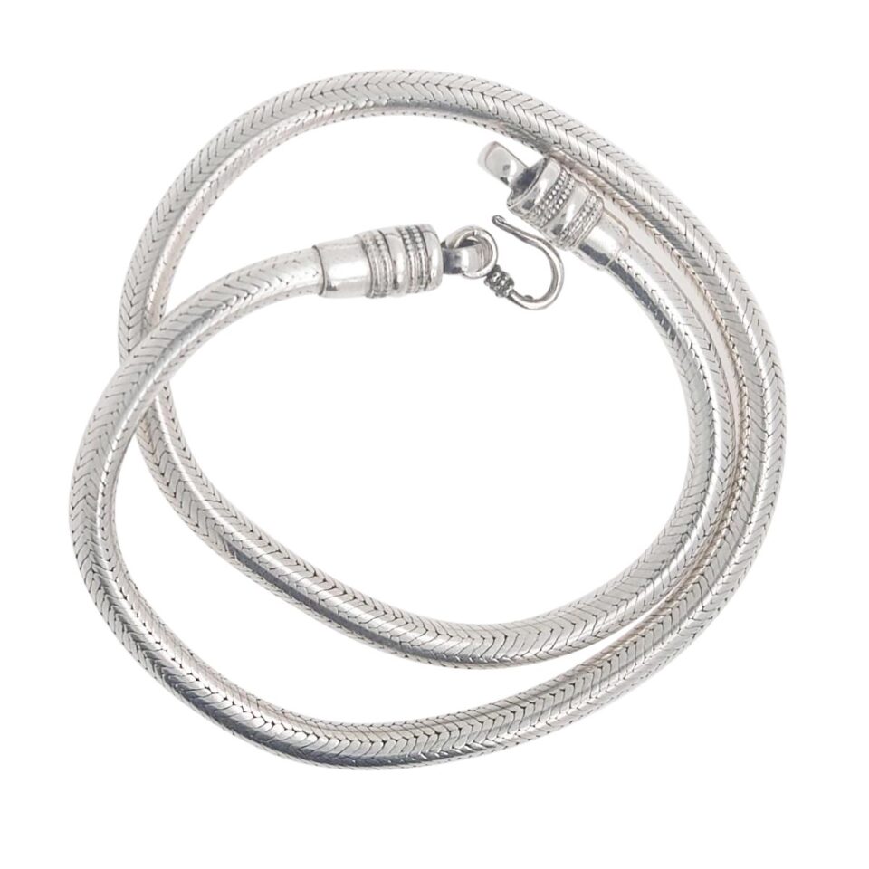 collana snake tubolare in argento