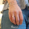 anello in oro giallo e opale realizzato a mano