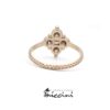 anello tecnica 3d con diamanti grigi in oro bianco naturale