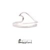 anello in argento 925 a filo a forma di onda