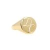 anello chevalier rotondo da mignolo con iniziali incise