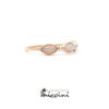 anello oapli e diamanti in oro rosa 18 kt