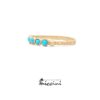 anello in oro giallo e turchesi