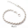bracciale uomo in argento in maglia a corda piena