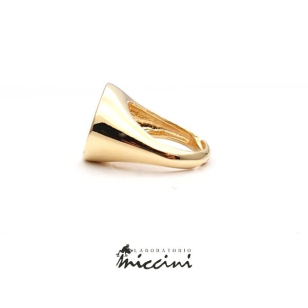 anello personalizzabile con incisione in argento dorato da mignolo