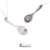 Collana Racchetta da Tennis Argento Brunito