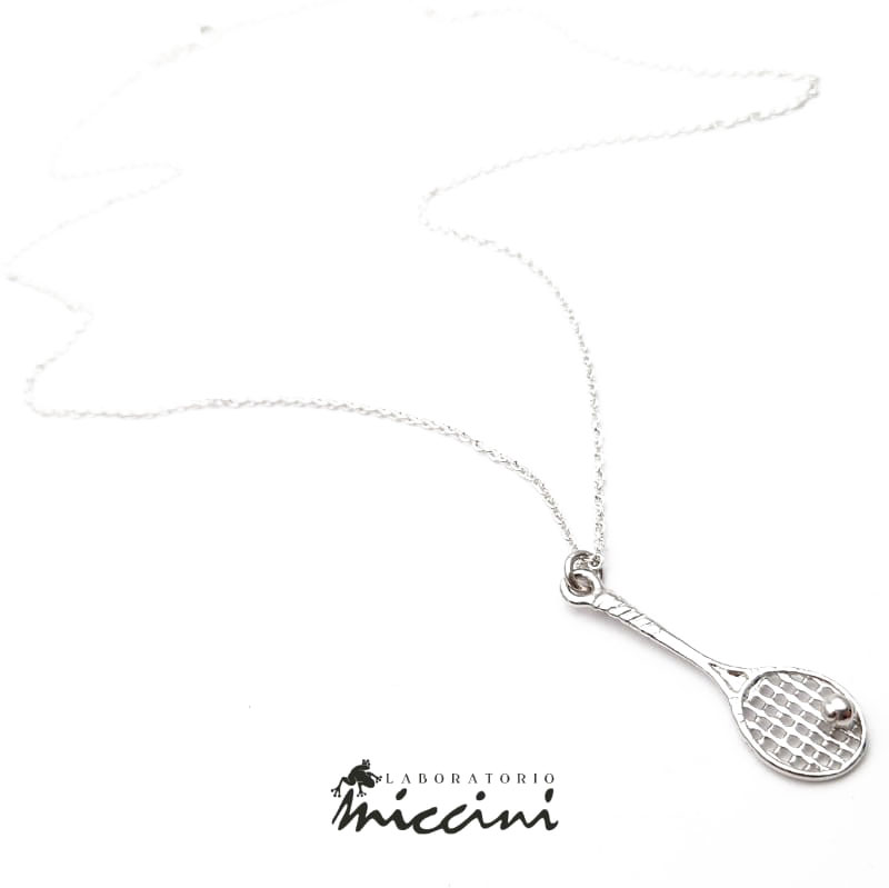 collana con racchetta in argento