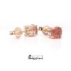 Orecchini in oro rosa con hessonite