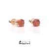 Orecchini in oro rosa con hessonite