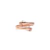 anello abbraccio in argento rosato