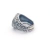anello cheval,ier con gambo lavorato e cammeo