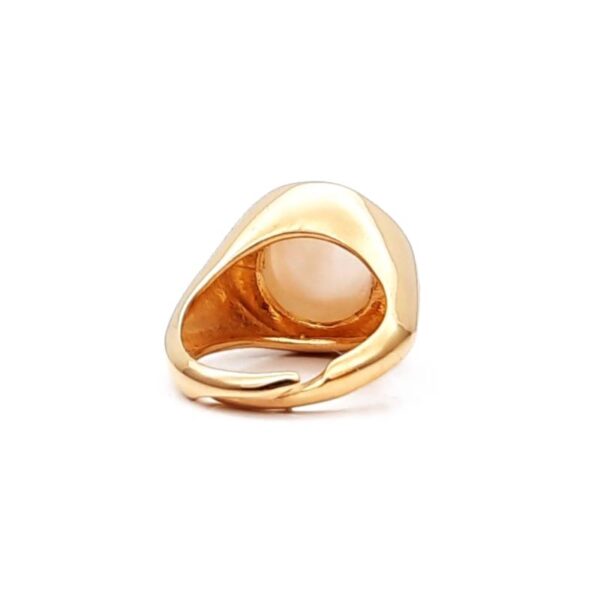 anello in argento 925 dorato con madreperla modello chevalier da mignolo
