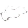 collana in argento a maglia tubolare con sfere