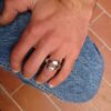 anello abbraccio in argento da uomo