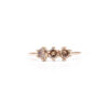 anello trilogy in oro rosa con diamanti brown