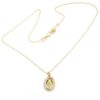 collana con ciondolo ovale con Madonnina e zirconi