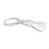 portachiavi in argento 925 con coppia di pinne snodate