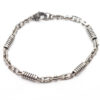 bracciale in argento a maglia mista